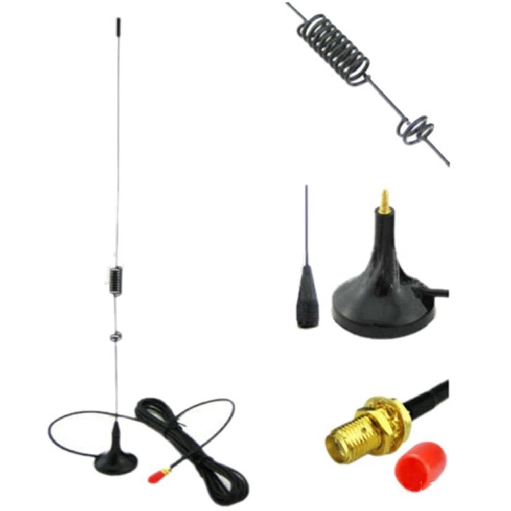 2* Dual Band VHF/UHF Car Magnetic SMA-Female Antenna For Baofeng BF-888S UV-5R