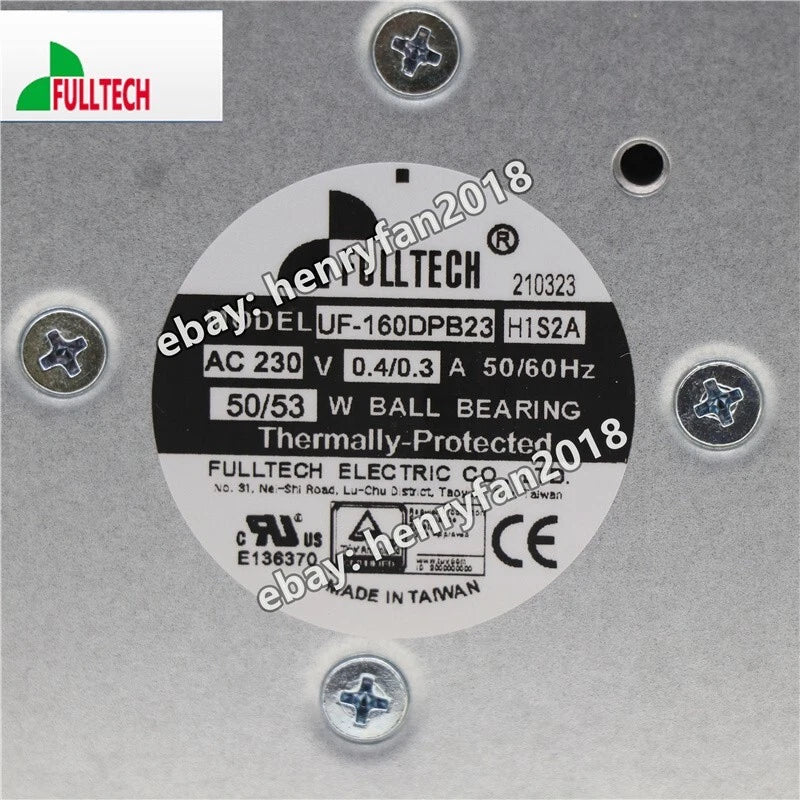 FULLTECH UF-160DPB23 H1S2A Cooling Fan 230V 50/53W  220*56MM 0.4/0.3A Blower Fan