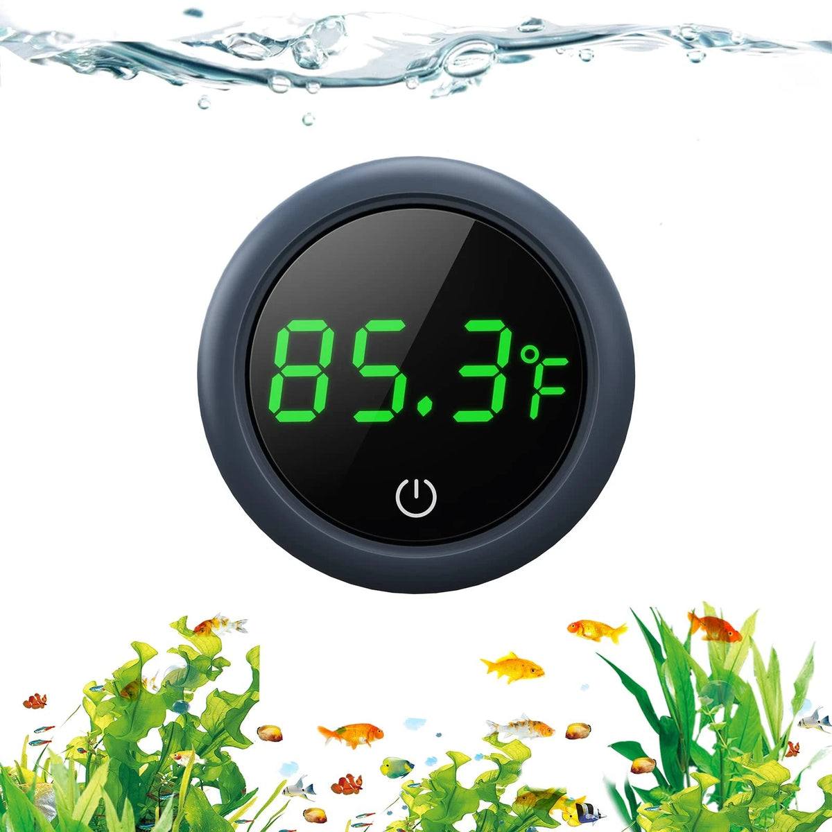 PAIZOO Fish Tank Digital Thermometer Accurate LED Display to Small, Black