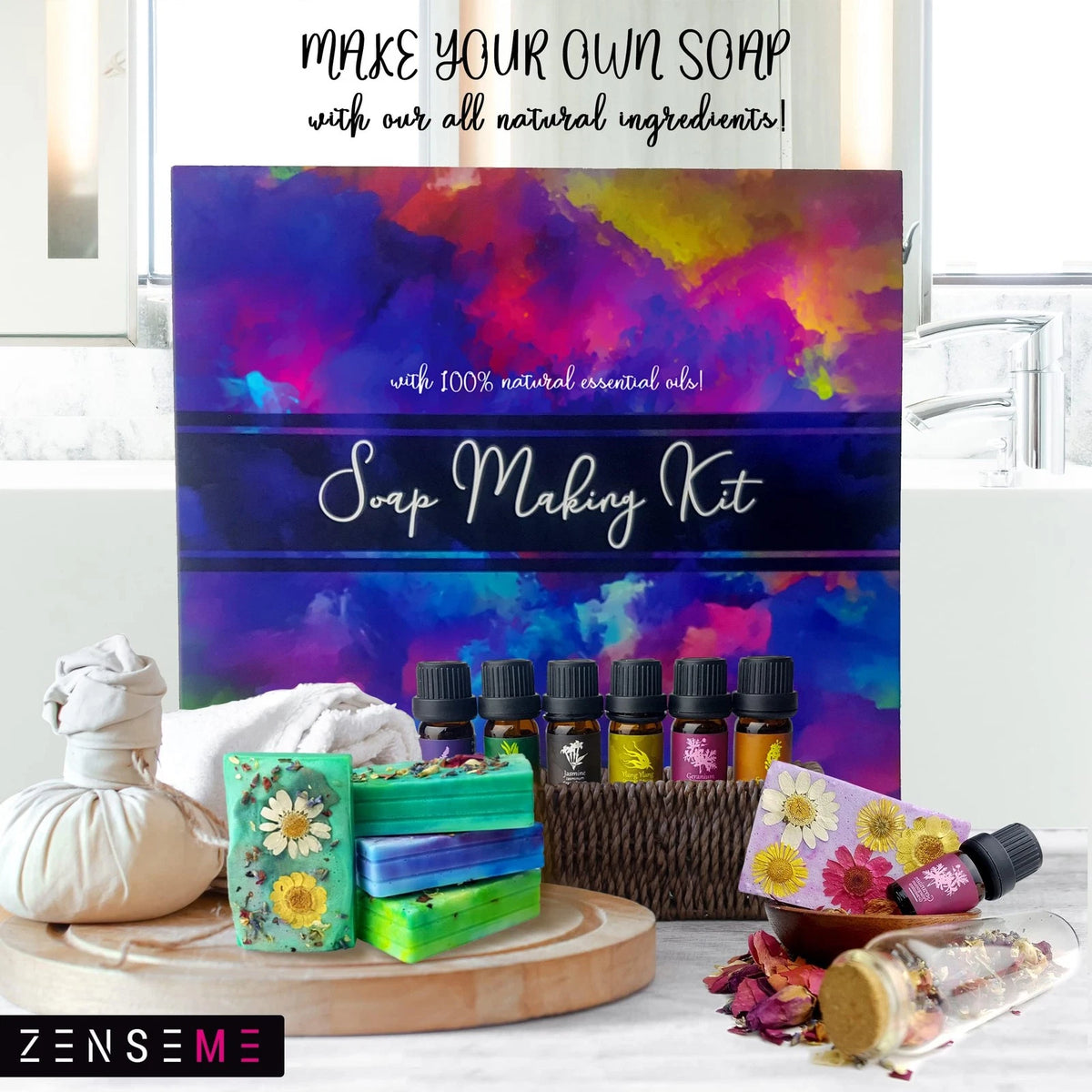 Soap Making Kit for Adults, Standard, Pink, Purple, Blue, Green, Yellow, Red