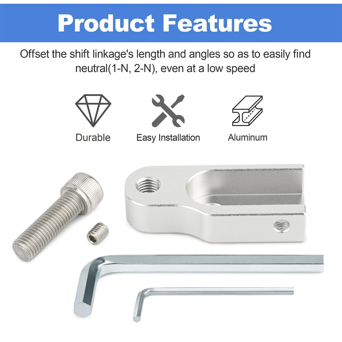 Neutral Shift Bracket Kit For Harley-Davidson Twin Cam 1999-2007 Silver