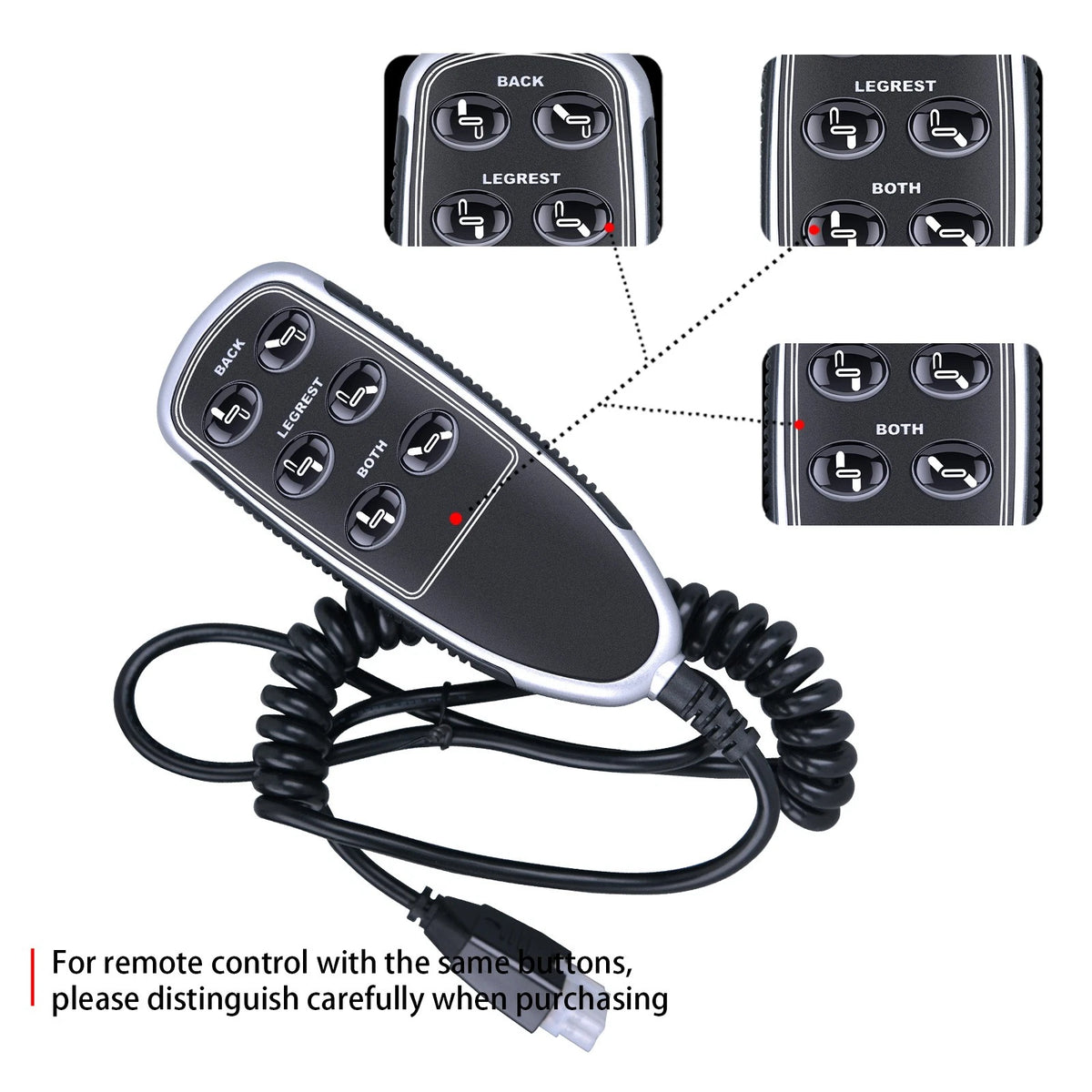 11850U-07 for La-Z-Boy InSeat 6-button Remote Control Part LZB 10.000035