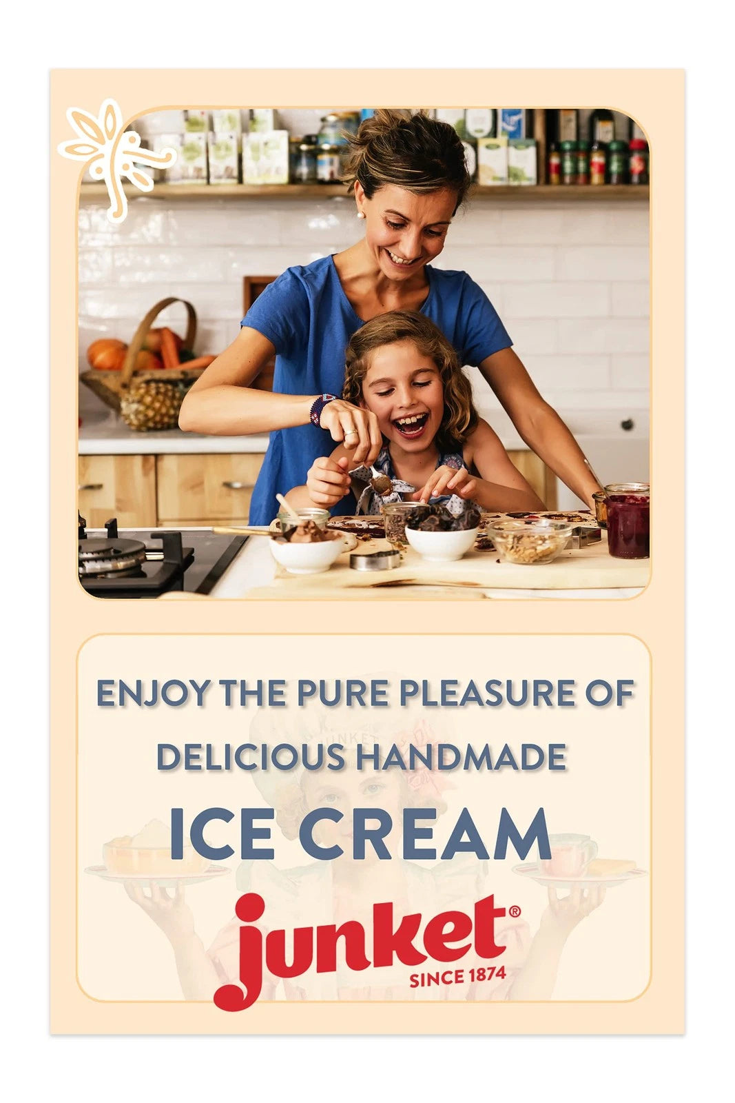 Junket Ice Cream Mix Bundle - 2 Vanilla, 2 Chocolate, 2 4 Ounce (Pack of 6)