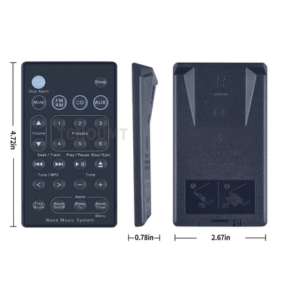 Replacement Remote Control For Bose Wave Music System AWRCC1 AWRCC2 Radio/CD