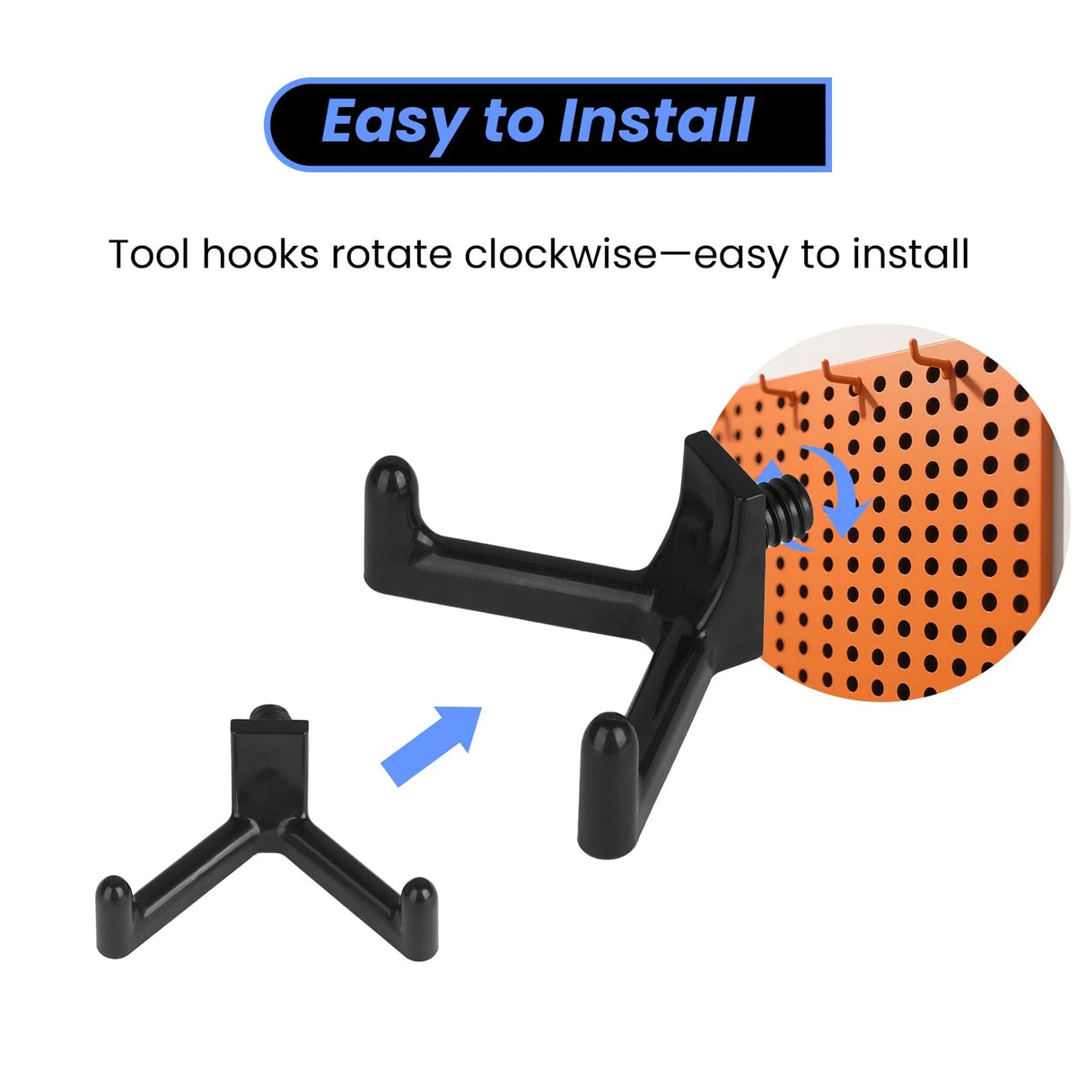 Zookpr 5 Pcs Tool Hooks for Suncast, Double Head Storage Hanger - Black