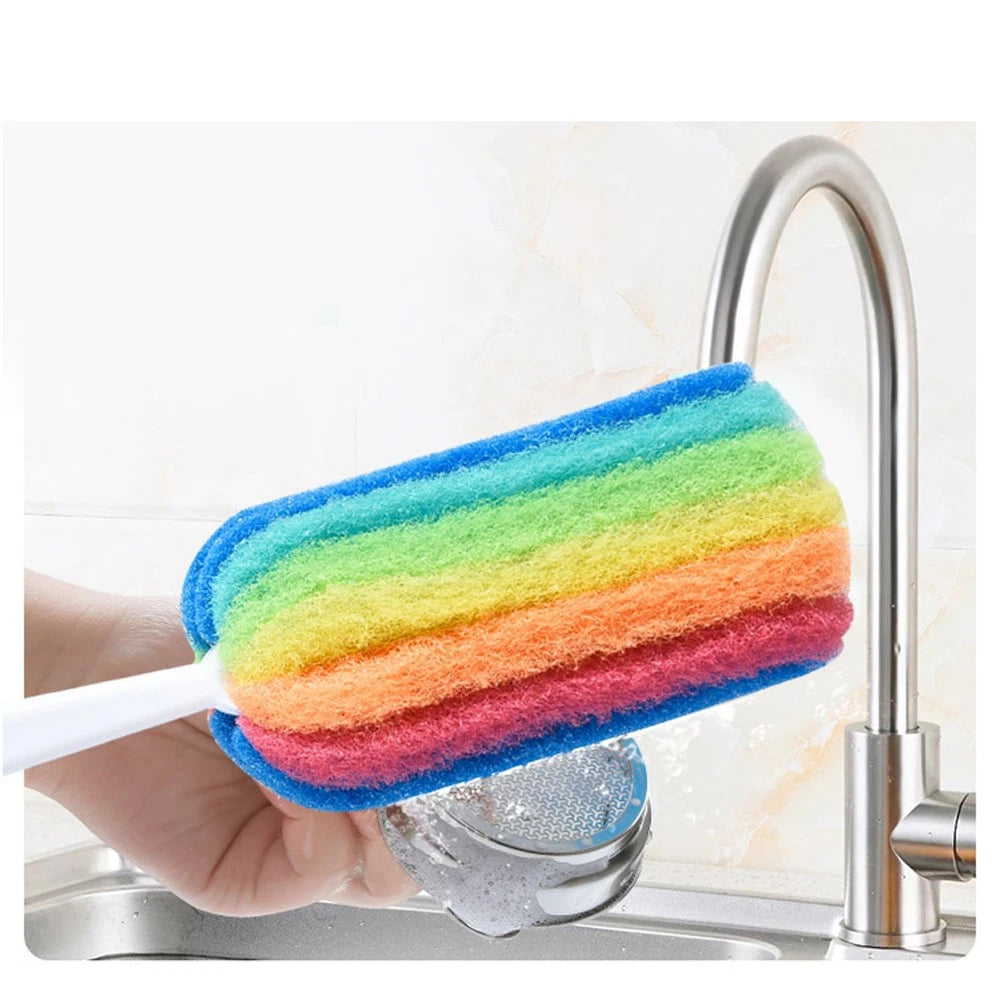 3PCS Cleaning Brush Bottle Scrubbers Sponge Cleaner for Coffee Glasses Washing