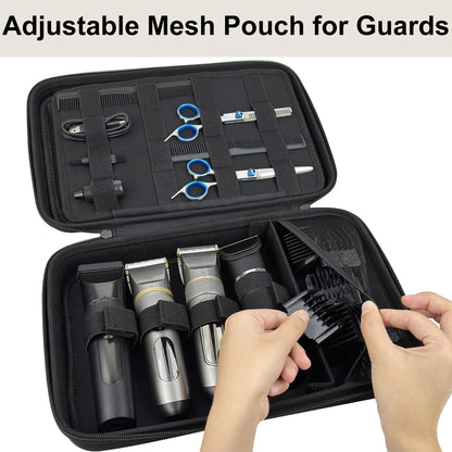 Neehows Barber Bag Hard Travel Case for Hair Clippers Large, Black