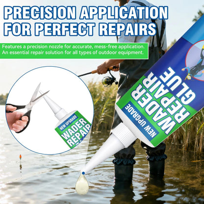 Wader Repair Glue, Flexible Patch Kit, Fast-Drying, Waterproof, Clear