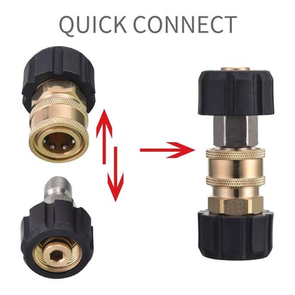 Pressure Washer Hose Adapter convert 3/8" threads to quick release fittings