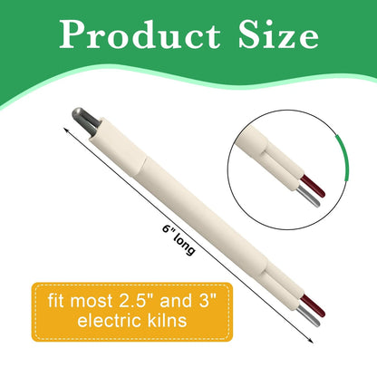Tujoe 1 Pcs Kiln Thermocouple Type K, Replacement Part white