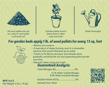 Wooly Garden Wool Pellet Specialty Fertilizer (2lbs) 2lbs