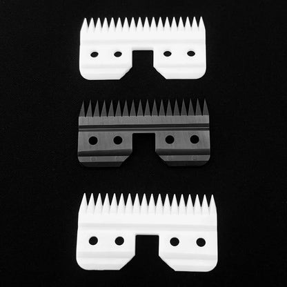 3pcs Oster Fast Feed Clipper Ceramic Blade - 2pcs 18th White and 1pcs Black
