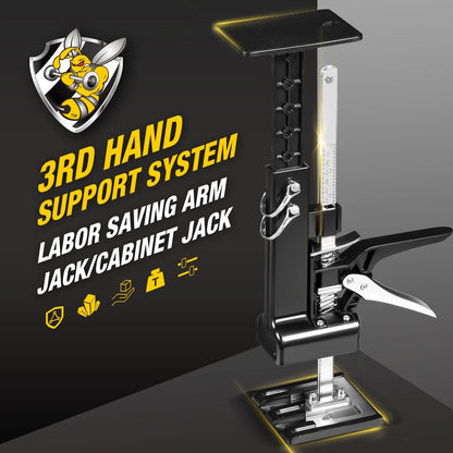 YELLOW JACKET Cabinet Jacks 2 Pack for Installing Cabinets, Labor black