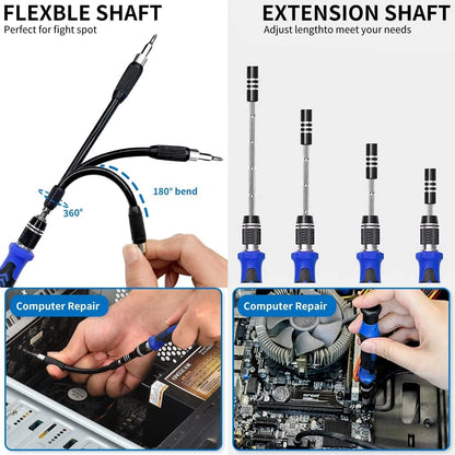 PC Building Tool Kit 140-IN-1: Computer for Repair & Assembly, Blue