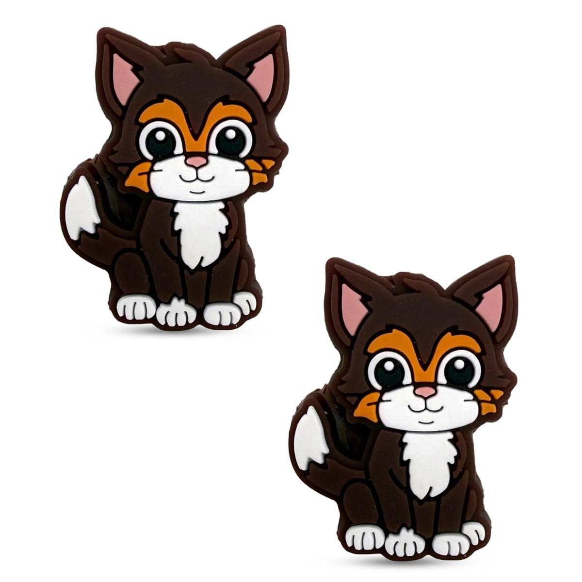 TRESSIS Tennis Racket Dampener - Cute Cat Designs - Vibration Brown and White