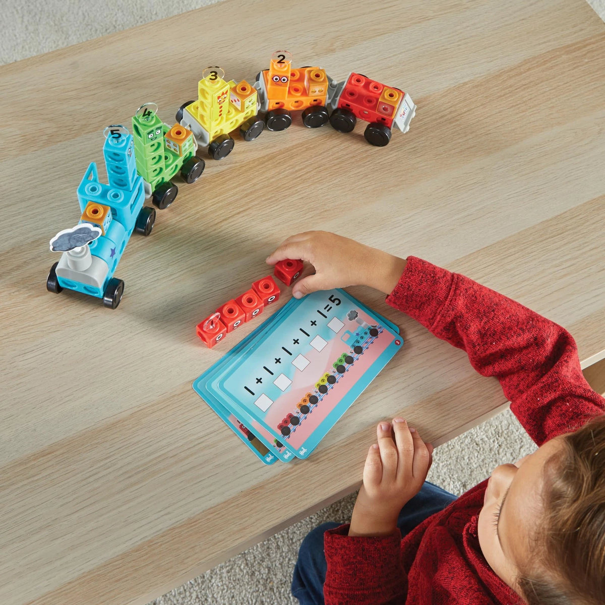 hand2mind Numberblocks Express Train MathLink Cubes Medium, Multicolor