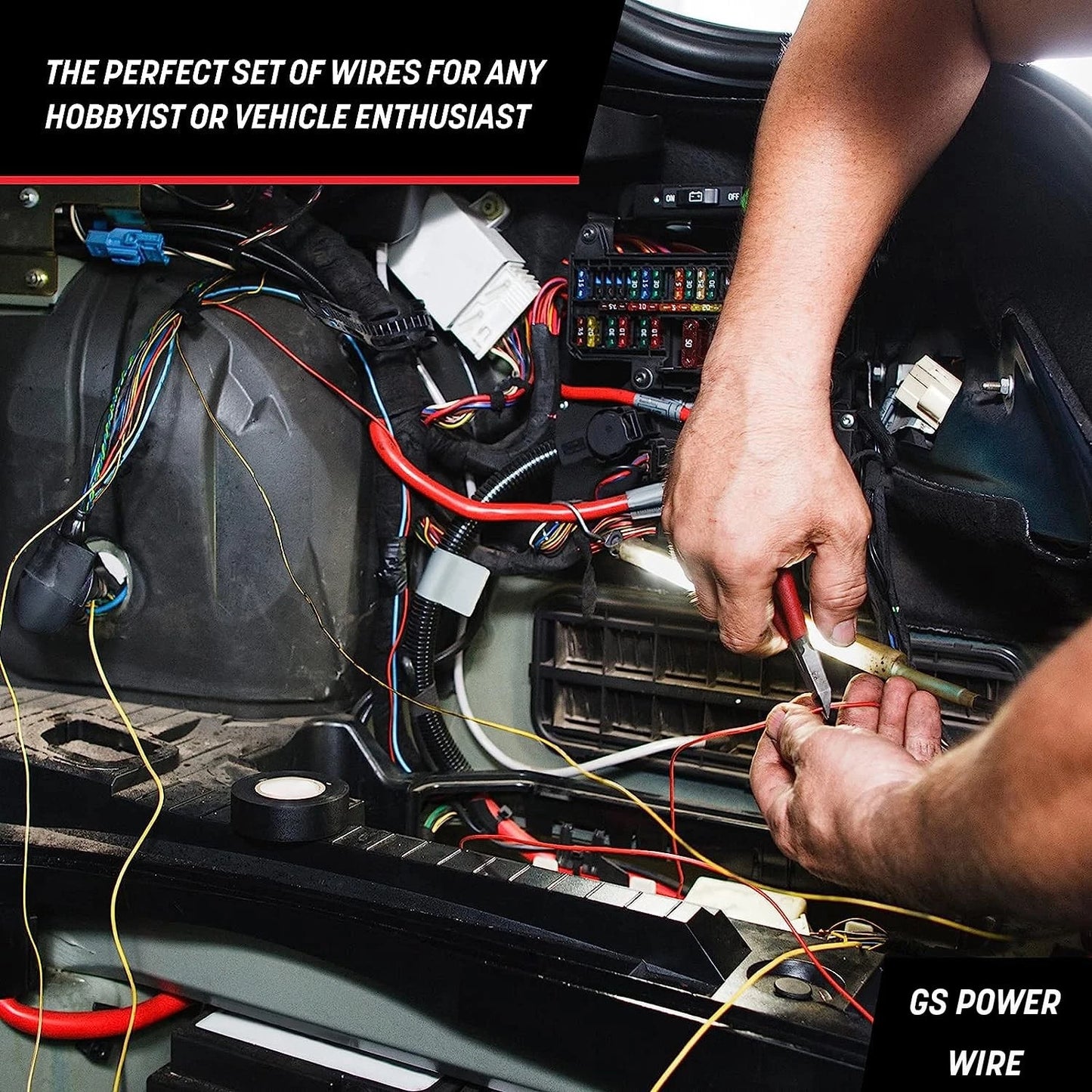 GS Power 300ft CCA 16 Gauge Wire Automotive, 16 AWG-50 ft-6 Pack, Multicolor