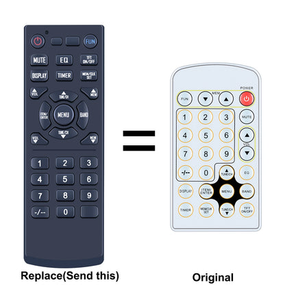 Replacement Remote Control For GPX KCL8806DT Car Audio