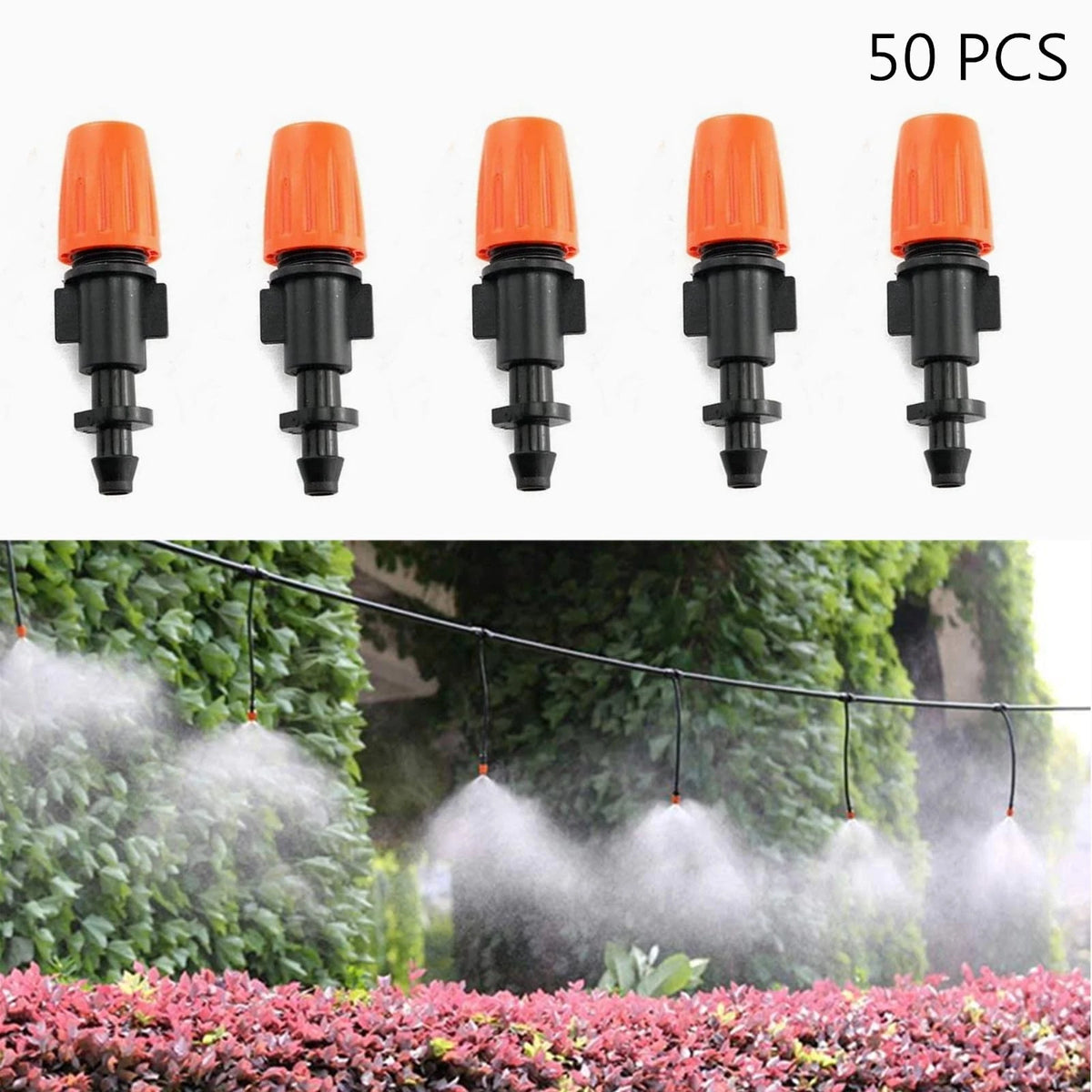 50 Pcs Drip Irrigation Spray Emitters, Adjustable 50 Pcs, Emitters