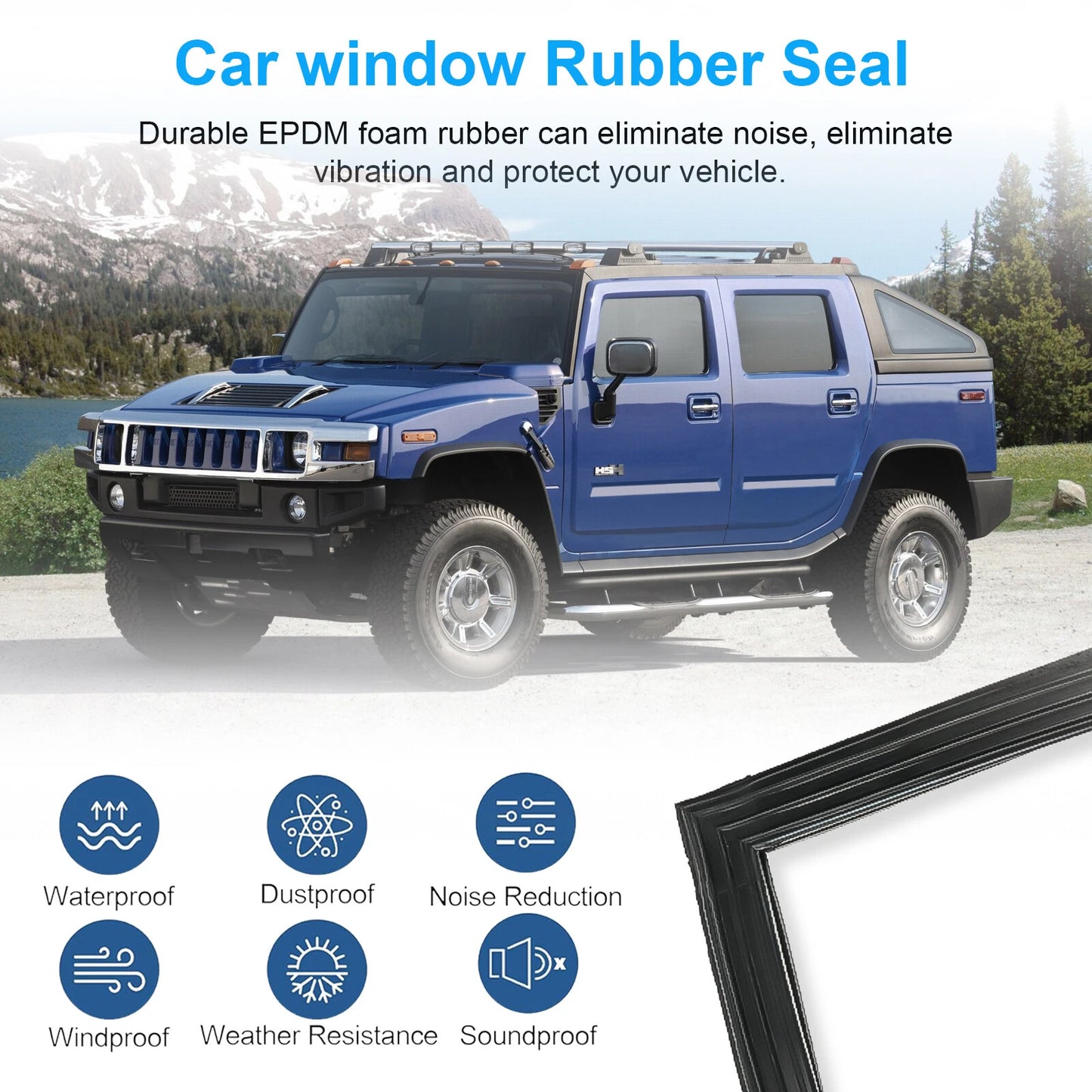 Hummer H1 Humvee 12338941,12338860 Seal, Windshield Military Humvee M998