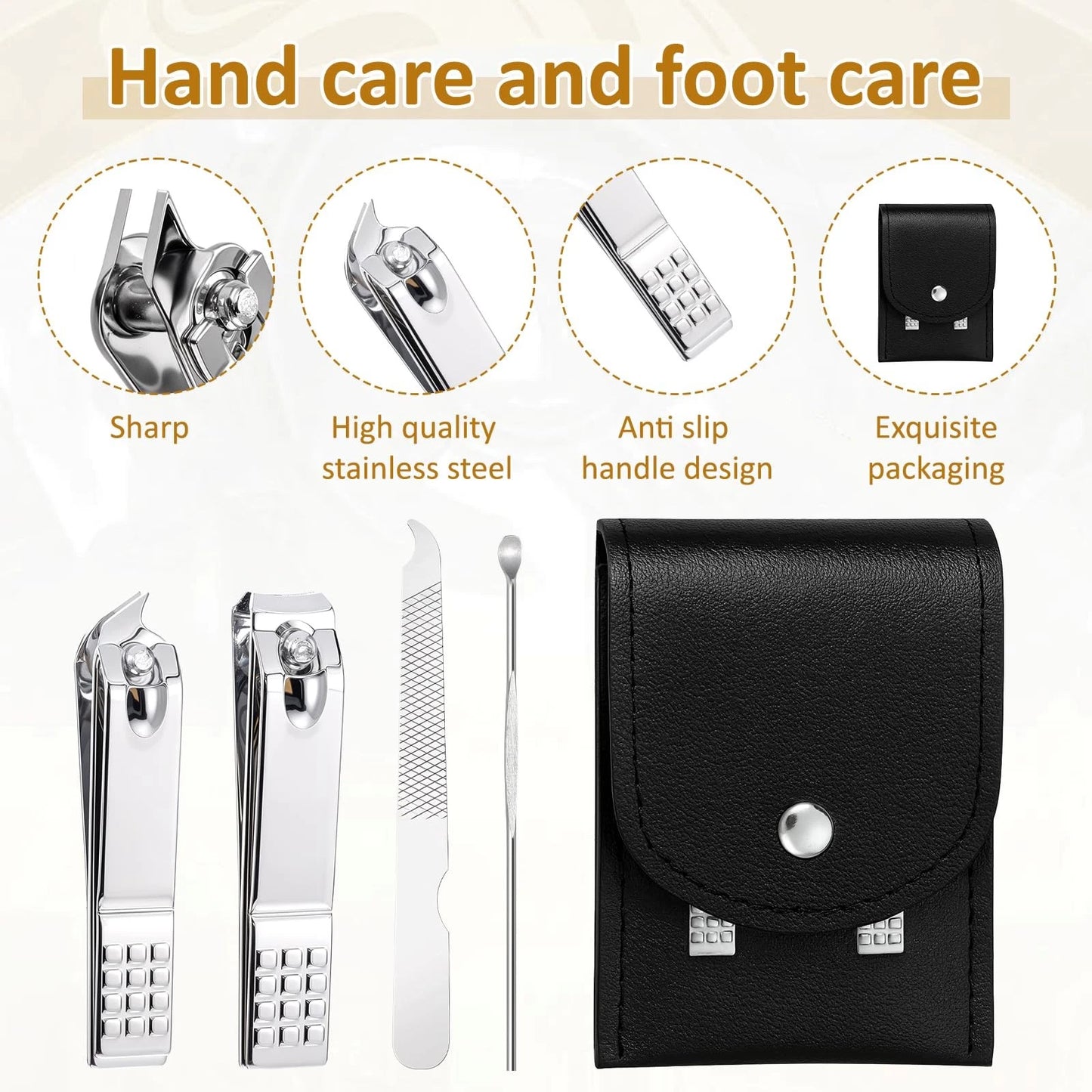 24 Pack Nail Clipper Set Manicure Kit for Women Men Silver