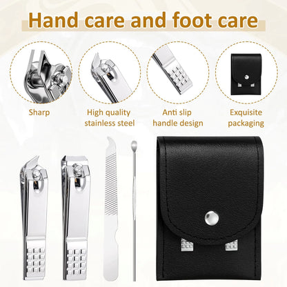 24 Pack Nail Clipper Set Manicure Kit for Women Men Silver