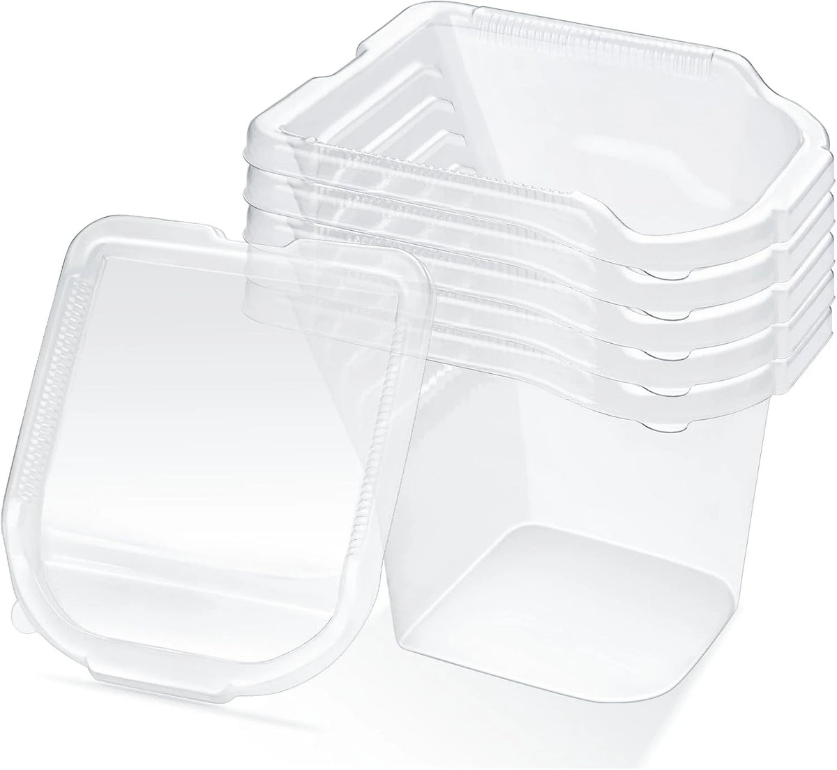 Mister Rui 4 Inch Paint Bucket Liners with 4" Pan Liner With Lid 6 Pcs