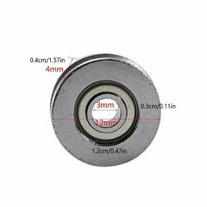 10Pcs V623ZZ Groove Guide Pulley Rail Ball Bearings For Linear Motion System