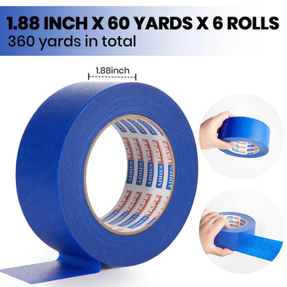 ADHES Upgrade Blue Painters Tape, Masking Tape for Painting 48mm x 55m,