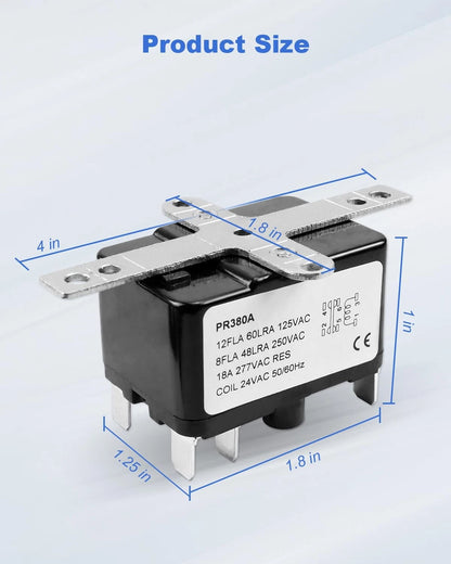 2 Pack 24V Fan Relay AC Switch SPST Fit for Control HVAC Coleman Furnace...