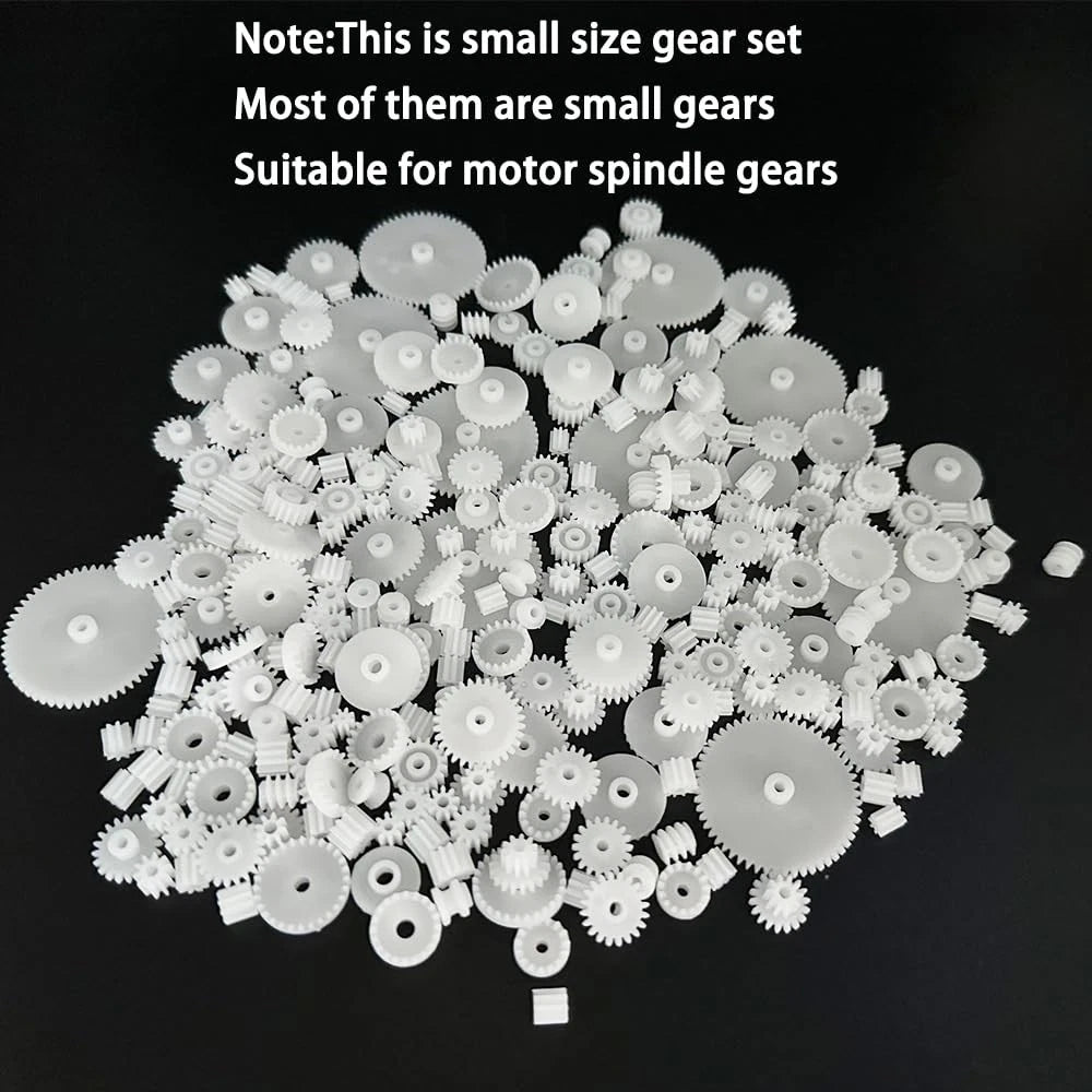 200PCS Module 0.5 Plastic Gear Single Spindle Small Motor White