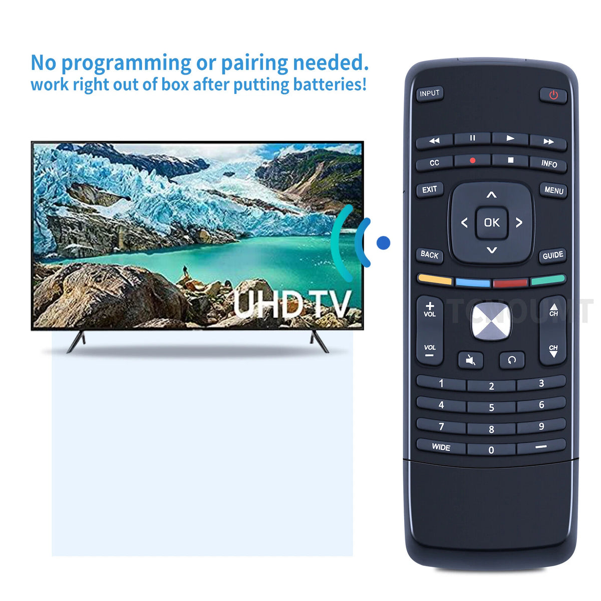 XRT100 Remote Control For Vizio TV E320VT E370VT E420VT E240AR E320AR E420AR
