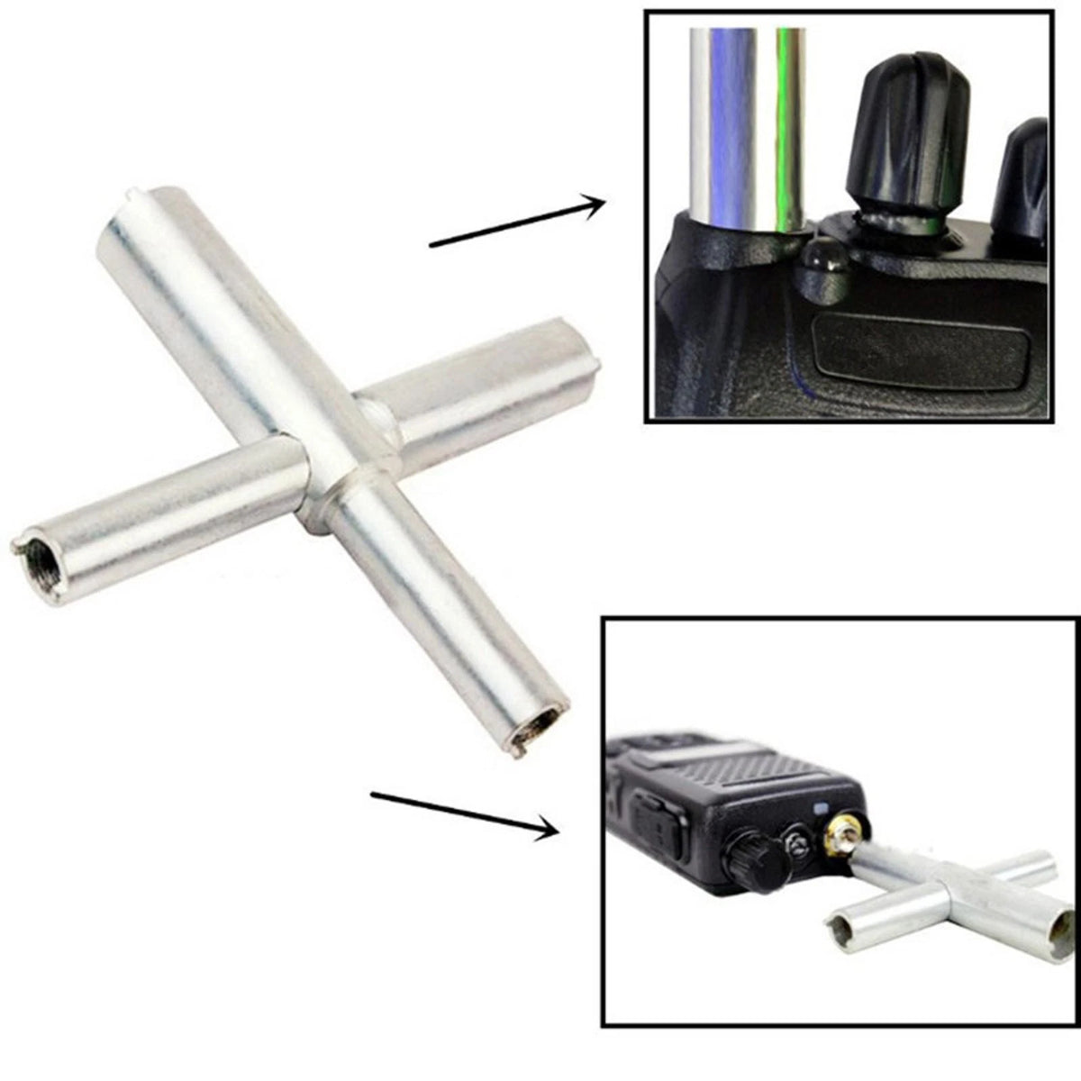 Universal 6/7/9/11mm Radio Walkie Talkie Cross Destuffing Wrench Repairing Tool