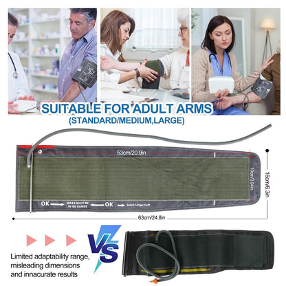 9"-17" Blood Pressure Cuff Arm, Wide-Range Standard/Medium to Large Medium