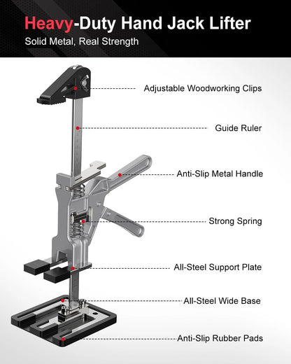 Kolvoii Labor Saving Arm Jack 2 Pack, 10" Height-Adjustable Large, Silver A