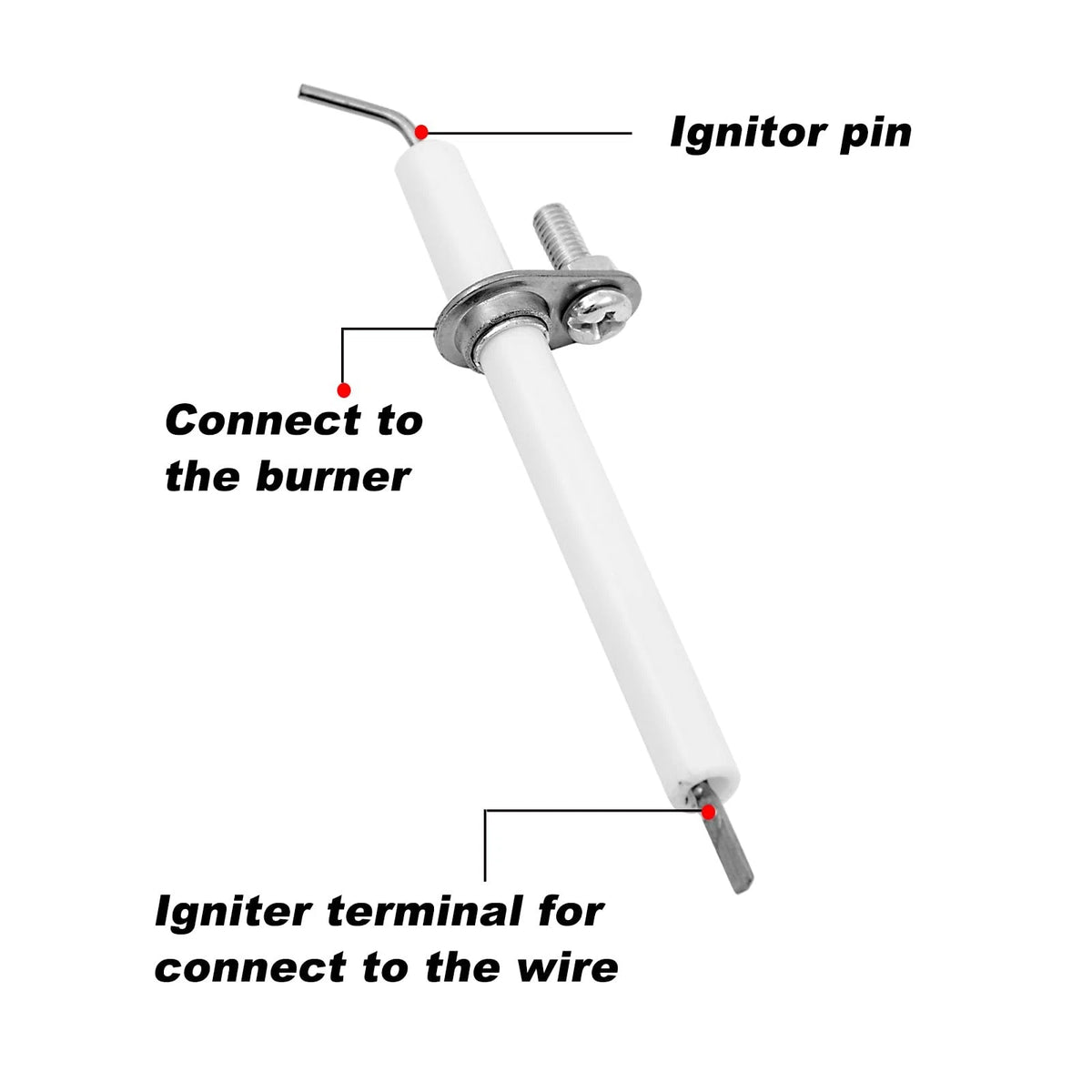 IG31B 5pcs Ignitor Wire Kit for Members Mark, Stainless steel and White