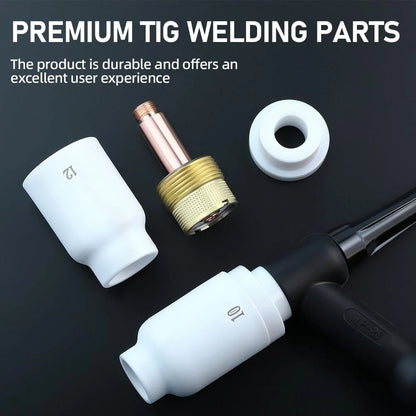 35PCS Large Bore Gas Lens Kit for WP-17/18/26 TIG Torch Jumbo Alumina 35pcs