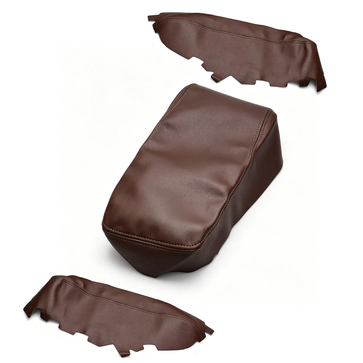 For Toyota Avalon 2013-18 Brown Console Lid Armrest & Door Panel Leather Cover