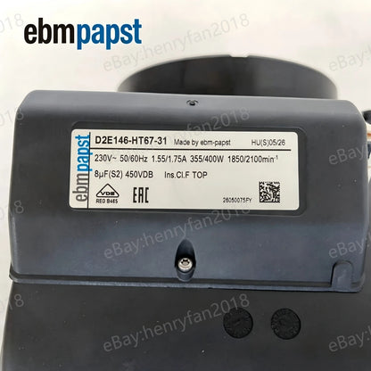 D2E146-HT67-31 for ebmpapst AC 230V 1.55A Double Inlet Centrifugal Cooling Fan