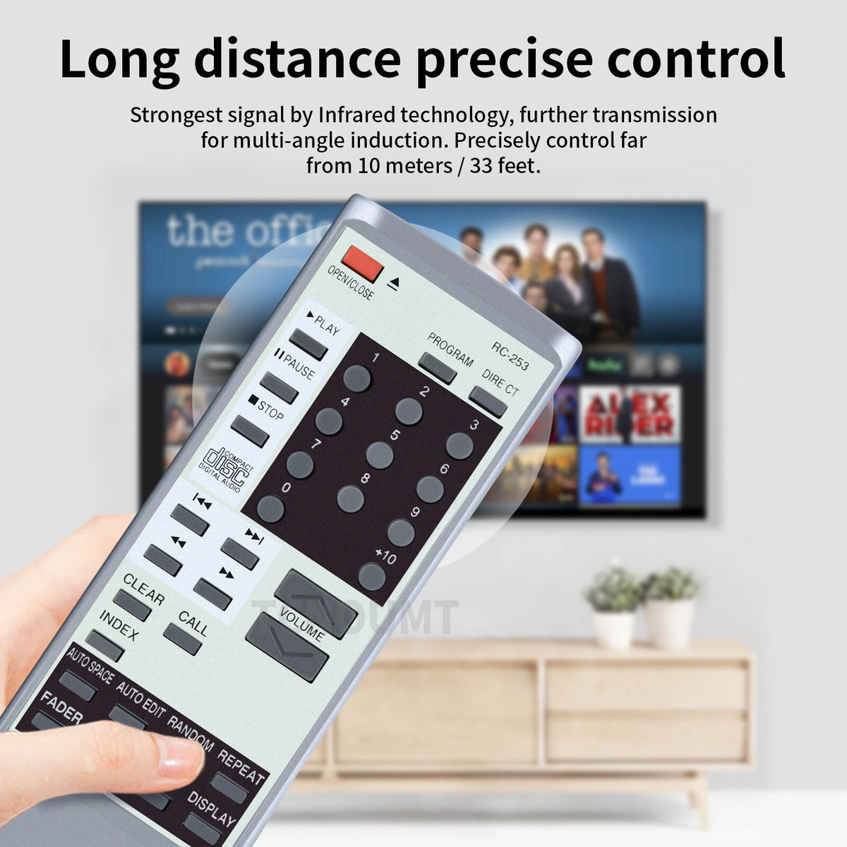 RC-253 Remote Control For Denon CD Player DCD1460 DCD1560 DCD1650 DCD2560