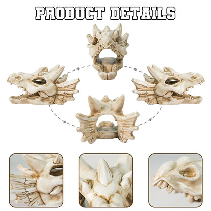 Warmtree Dragon Skull Animal Skulls Mini Dinosaur Aquarium White