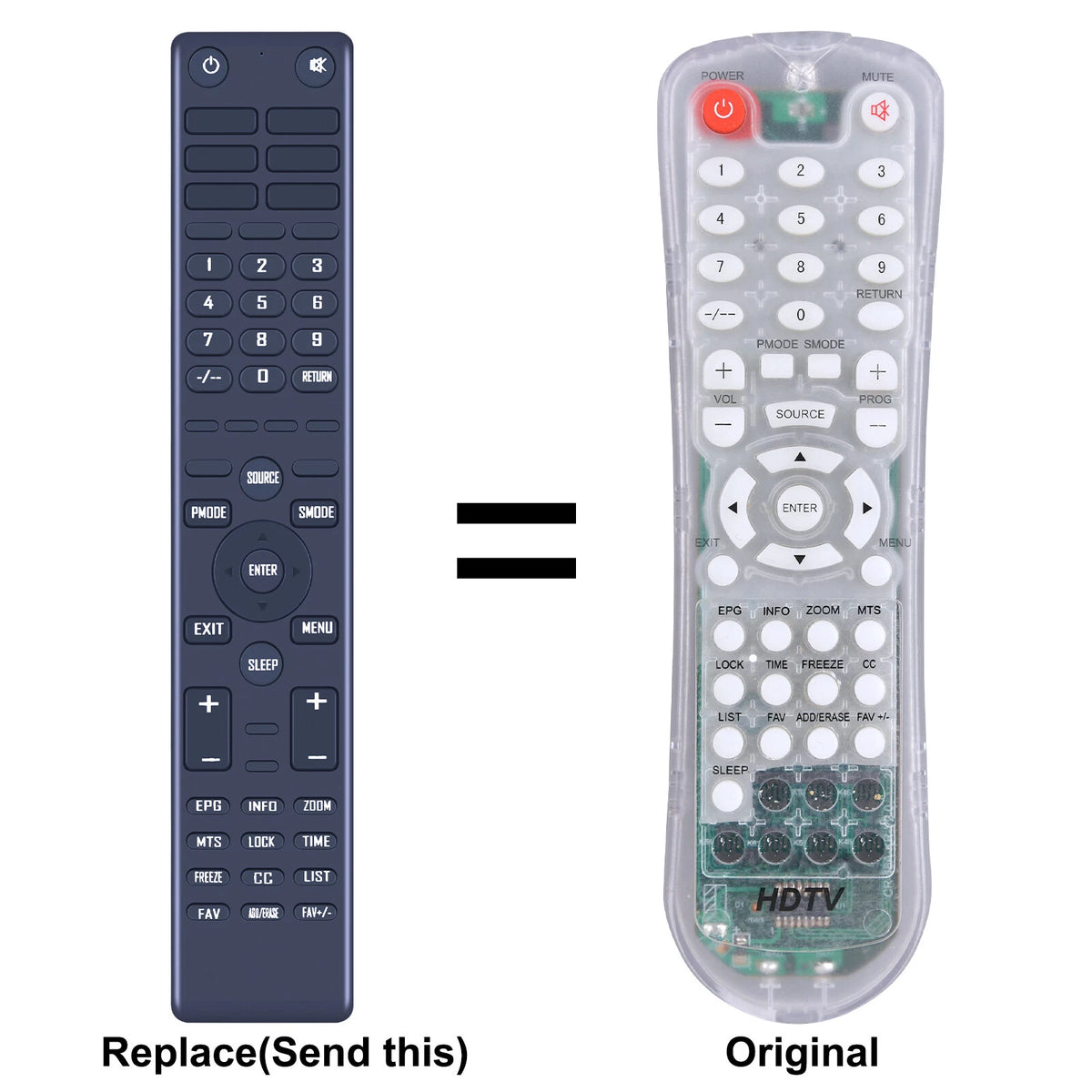 Replacement Remote Control For AMP'D SLTV-1320AP SLTV-1319AP SLTV-1519AP