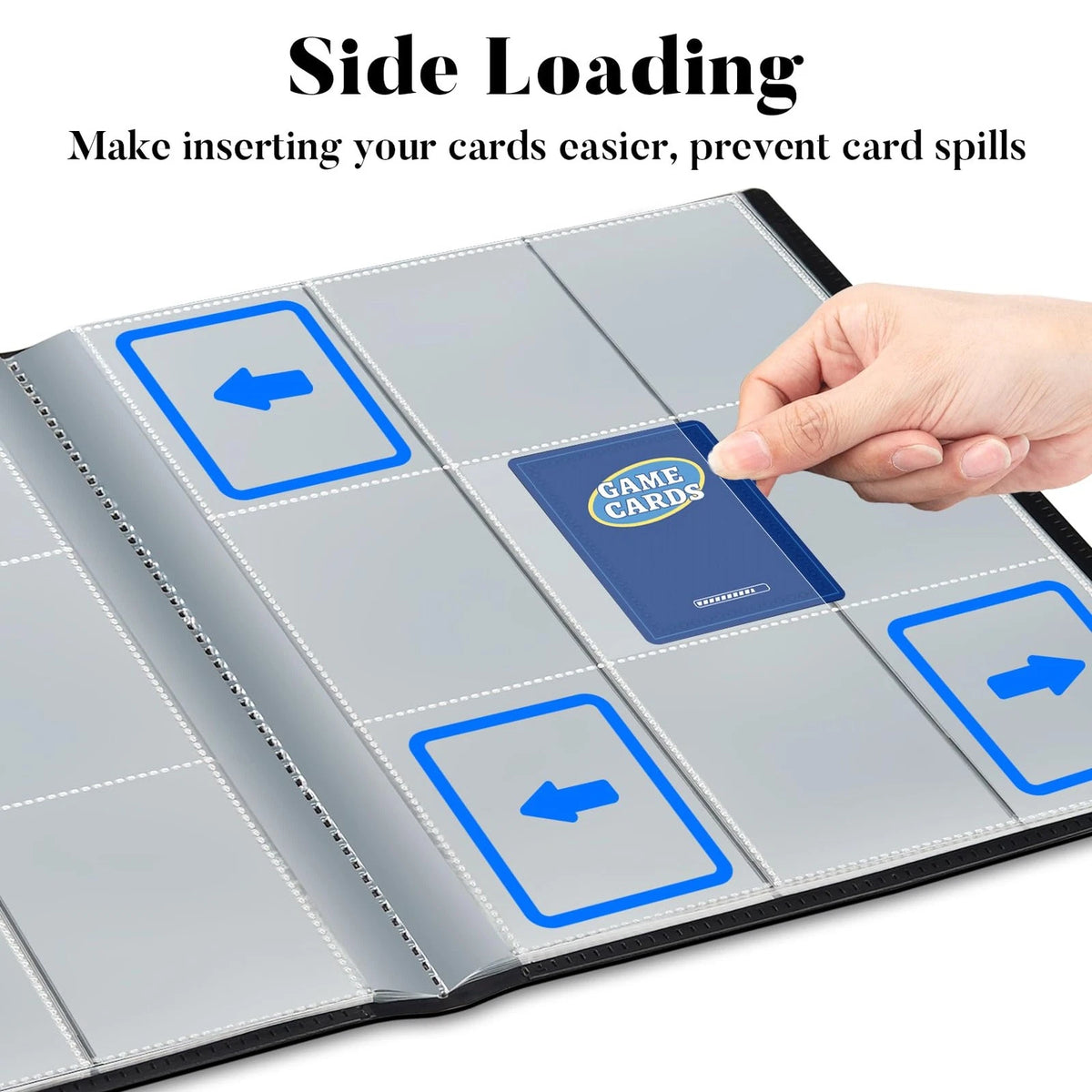 Card Binder 9 Pocket, Fabmaker 12.1 inches x 9.8 x 1.0 inches, Black