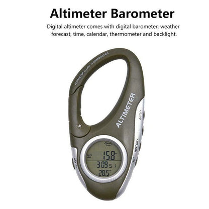 8 In 1 Mountaineering Digital Altimeter Barometer with Thermometer Backlight