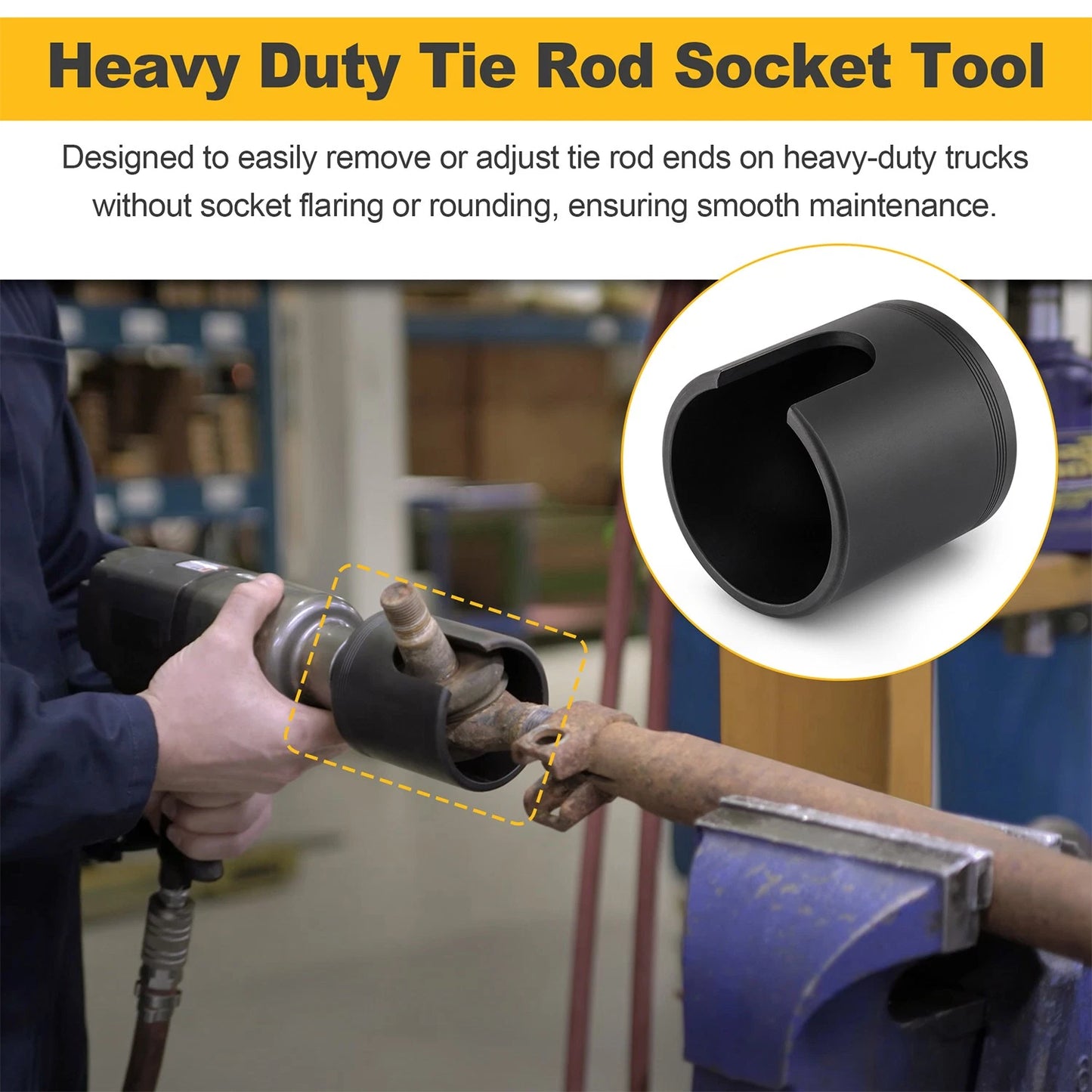 Tie Rod Socket Tool for Class 6-8 Trucks 10353 for Tie Rod Adjustment & Removal