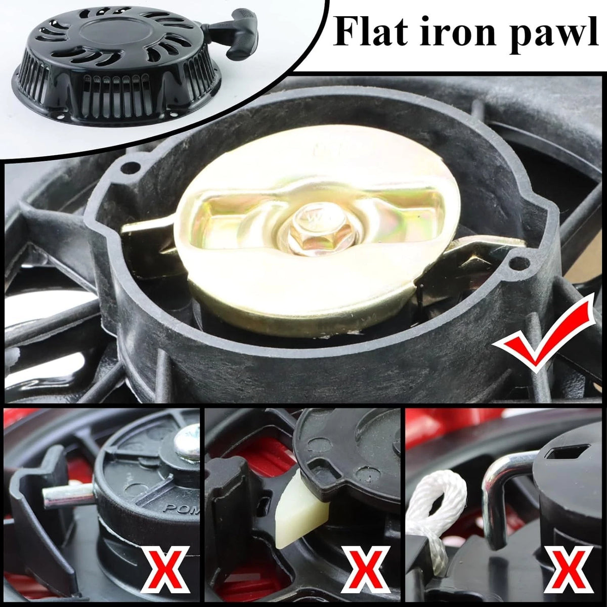 abliubale Pull Start Recoil Starter Assembly Compatible with Harbor Black