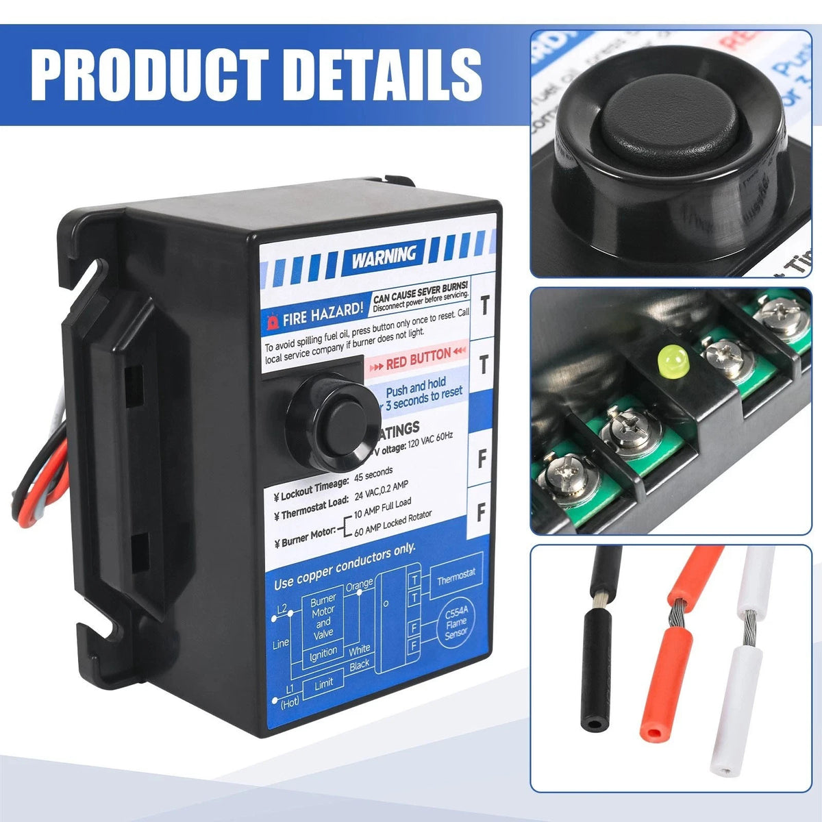 Intermittent Ignition Oil Primary Control For White-Rodgers 668-401 ICM1501