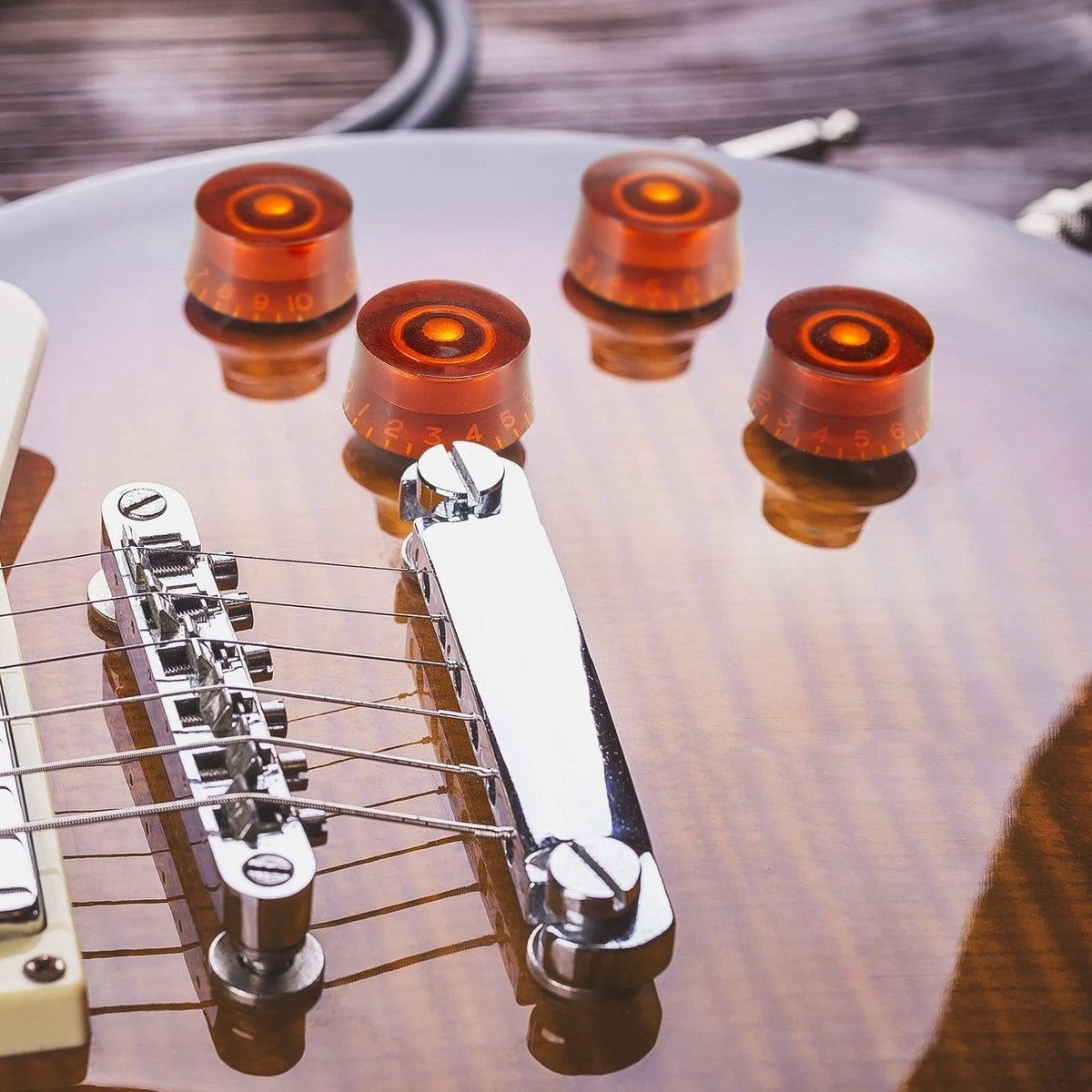 Nuanchu 20 Pieces Electric Guitar Knobs Top Hat Volume Tone Control Knobs...