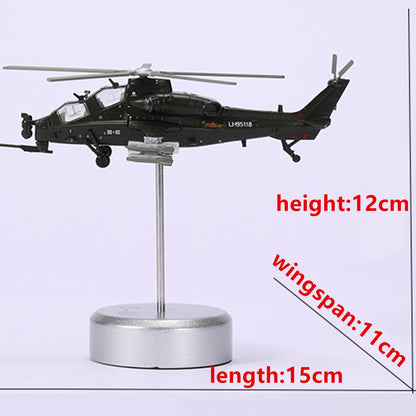 1/100 Chinese Armed WZ-10 Helicopter Model Military Plane Collection Souvenir D