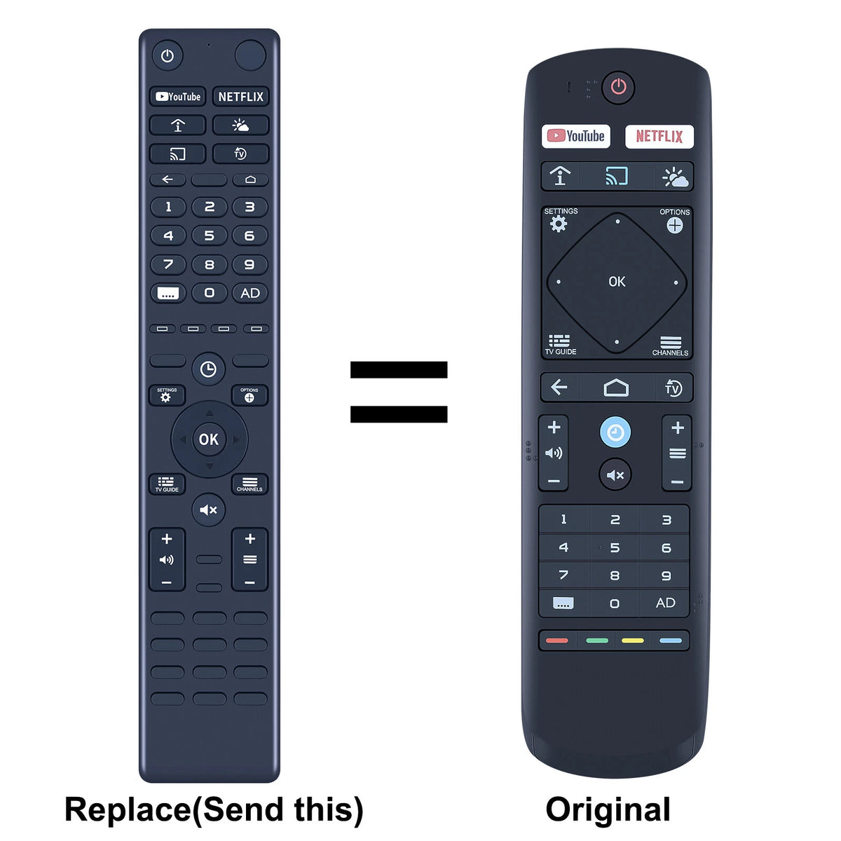 Replacement Remote Control For Philips S461003A 22AV2005D/97 (AP) without Voice